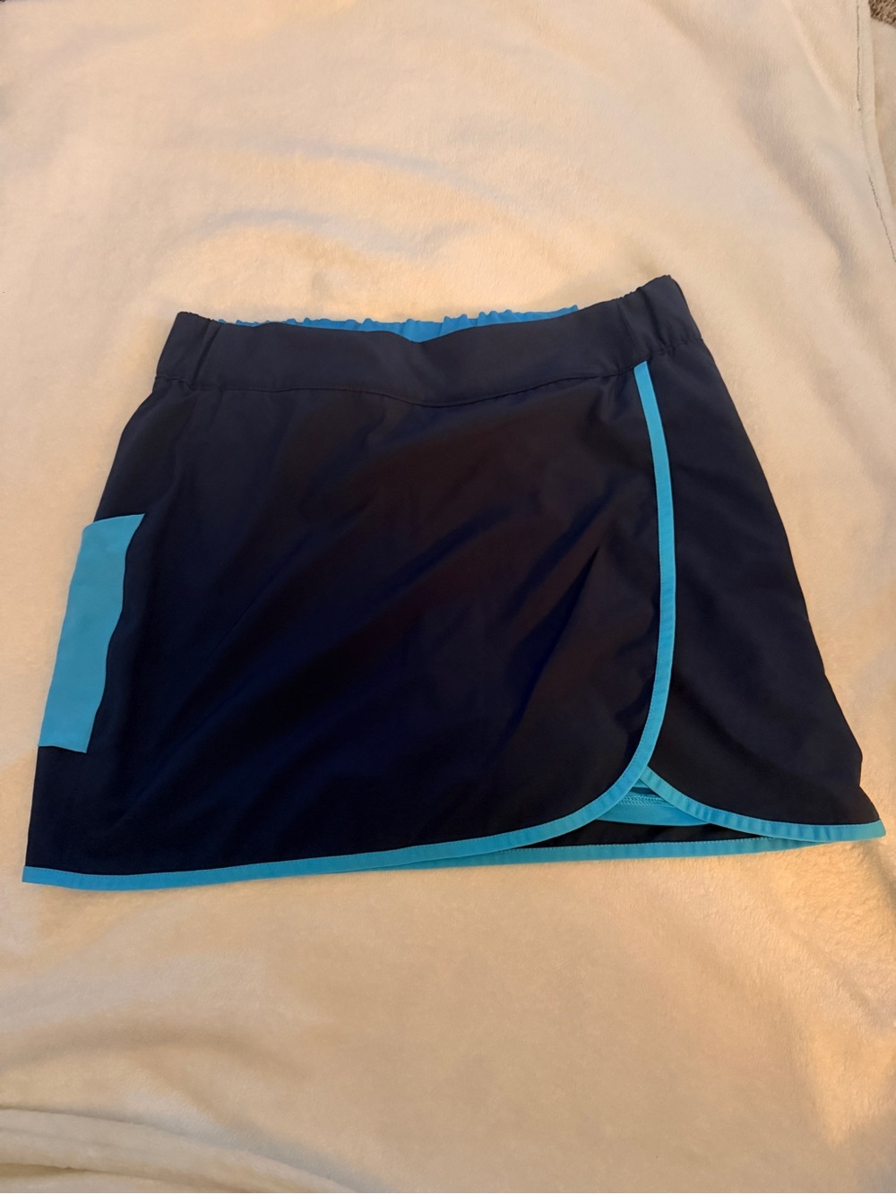 Columbia Navy Skort with Bright Blue Trim